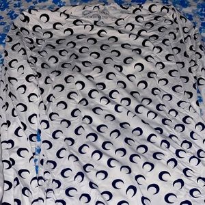 Marine Serre white & black second skin moon top